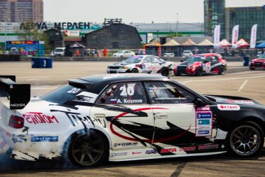 Khabarovsk Rusya 2 Haziran 2018: Rus Drift serisi 2 Rds Vostok 2018 sahne.