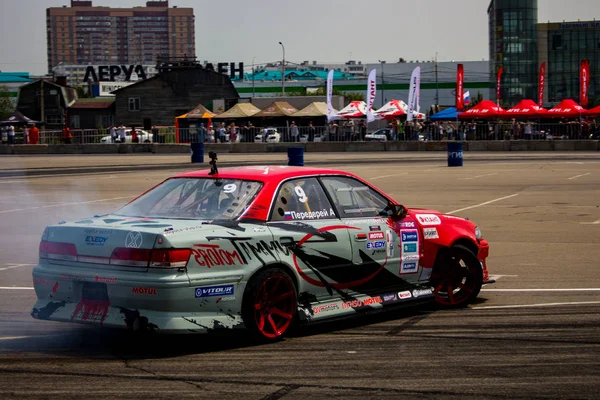 Khabarovsk Rússia Junho 2018 Russian Drift Series Stage Rds Vostok — Fotografia de Stock