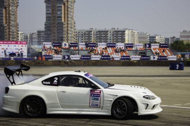 Khabarovsk Rusya 2 Haziran 2018: Rus Drift serisi 2 Rds Vostok 2018 sahne.