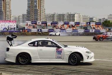 Khabarovsk Rusya 2 Haziran 2018: Rus Drift serisi 2 Rds Vostok 2018 sahne.
