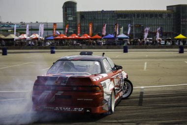 Khabarovsk Rusya 2 Haziran 2018: Rus Drift serisi 2 Rds Vostok 2018 sahne.