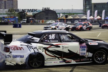 Khabarovsk Rusya 2 Haziran 2018: Rus Drift serisi 2 Rds Vostok 2018 sahne.