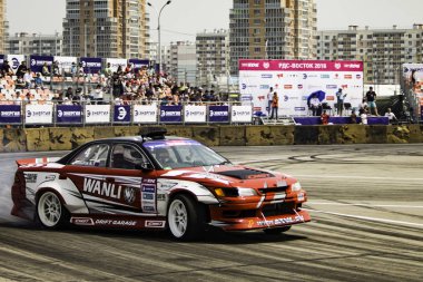 Khabarovsk Rusya 2 Haziran 2018: Rus Drift serisi 2 Rds Vostok 2018 sahne.