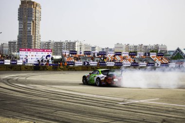 Khabarovsk Rusya 2 Haziran 2018: Rus Drift serisi 2 Rds Vostok 2018 sahne.