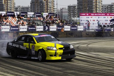 Khabarovsk Rusya 2 Haziran 2018: Rus Drift serisi 2 Rds Vostok 2018 sahne.