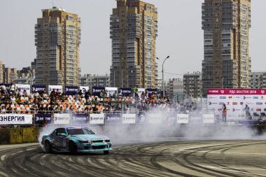 Khabarovsk Rusya 2 Haziran 2018: Rus Drift serisi 2 Rds Vostok 2018 sahne.