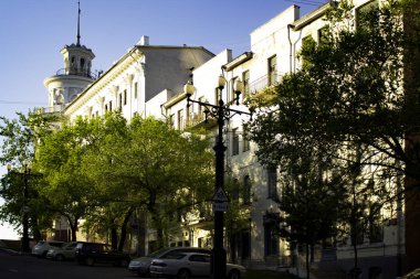 Habarovsk, Rusya - 18 Mayıs 2018: Komsomolskaya Meydanı