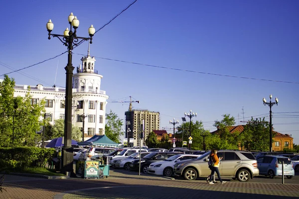 Khabarovsk Rusia Mayo 2018 Plaza Komsomolskaya —  Fotos de Stock