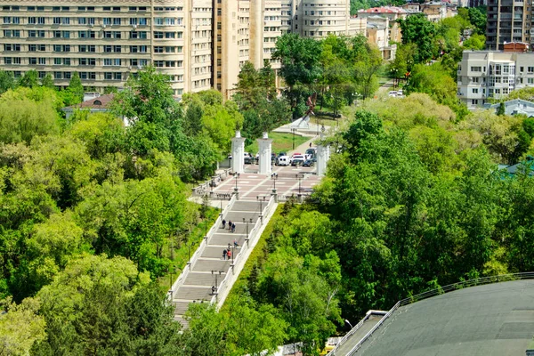 Blick Vom Riesenrad Auf Den Amur Damm Russland — Stockfoto