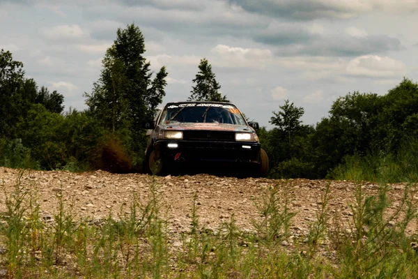 Khabarovsk Russland Juni 2018 Rallye Auf Der Großen Ussuri Insel — Stockfoto