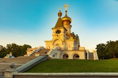 Habarovsk, Rusya - 27 Ağustos 2018: Kilisesi, St. Seraphim Sarov