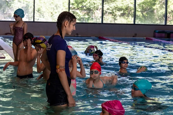 Barnens Semester Neptune Dag Pool Fitness Club Globala — Stockfoto