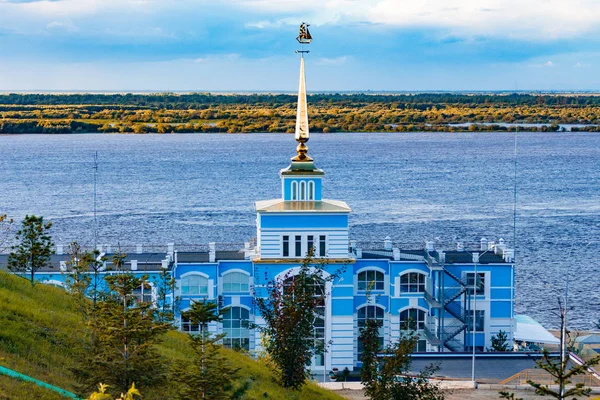 Berth Ussuri River City Khabarovsk Autumn — Stock Photo, Image