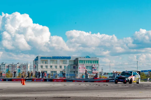 Die Meisterschaft Der Stadt Chabarowsk Driftenden Doppelten — Stockfoto