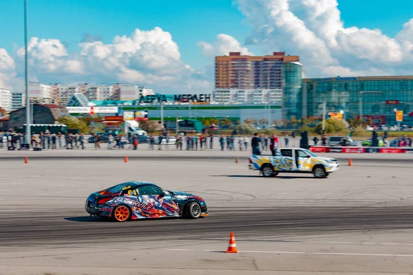 Die Meisterschaft Der Stadt Chabarowsk Driftenden Doppelten — Stockfoto