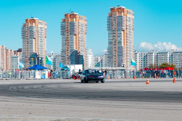 Campeonato Uma Cidade Khabarovsk Deriva Duplo — Fotografia de Stock