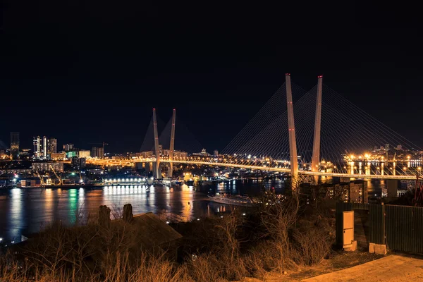 Night view of the city of Vladivostok. Vladivostok, Russia. — Stock Photo, Image