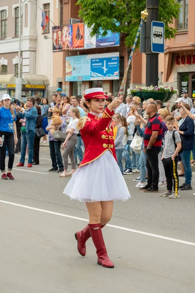 Khabarovsk, Rusya - 02 Haziran 2019: Uluslararası askeri gruplar festivali Amur dalgaları .