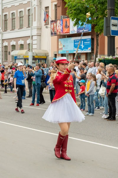 Khabarovsk, Rusya - 02 Haziran 2019: Uluslararası askeri gruplar festivali Amur dalgaları .