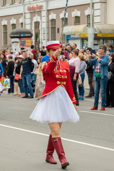 Khabarovsk, Rusya - 02 Haziran 2019: Uluslararası askeri gruplar festivali Amur dalgaları .