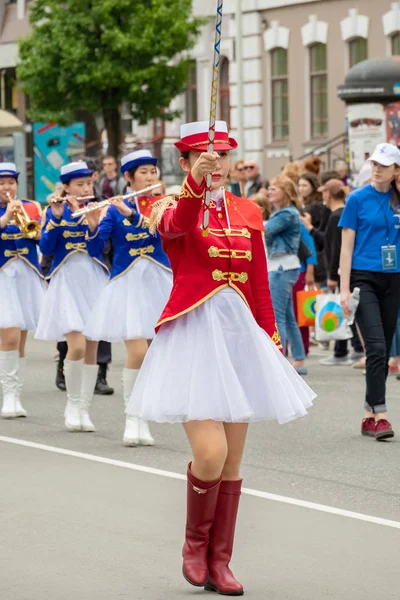 stock image Khabarovsk, Russia - Jun 02, 2019: International festival of military bands The Amur waves .