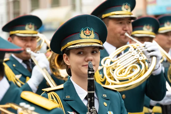 Khabarovsk, Russie - 02 juin 2019 : Festival international des fanfares militaires Les vagues de l'Amour  . — Photo