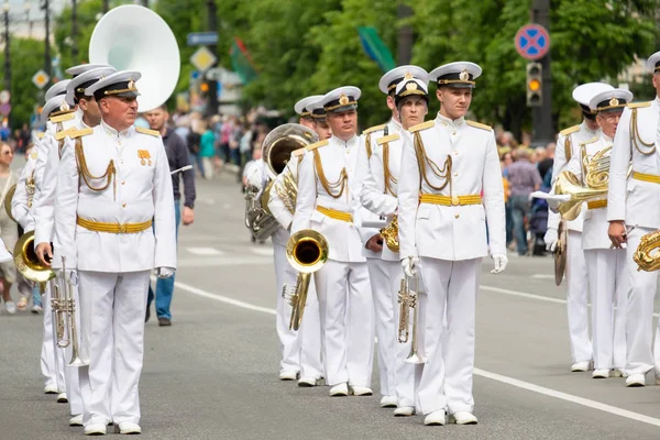 Khabarovsk, Russia - Jun 02, 2019: International festival of military bands The Amur waves . — Stock Photo, Image