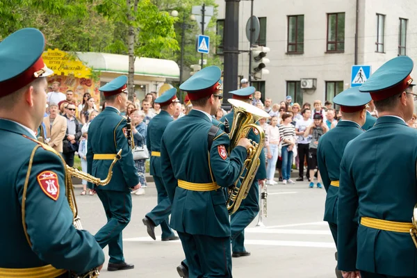 Khabarovsk, Russie - 02 juin 2019 : Festival international des fanfares militaires Les vagues de l'Amour  . — Photo
