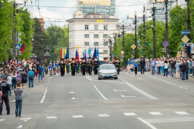 Khabarovsk, Rusya - 02 Haziran 2019: Uluslararası askeri gruplar festivali Amur dalgaları .