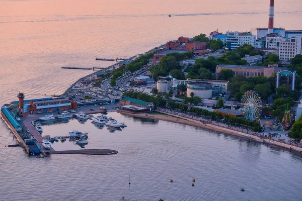 Владивосток Россия Июль 2020 Вид Залив Амур Закате — стоковое фото