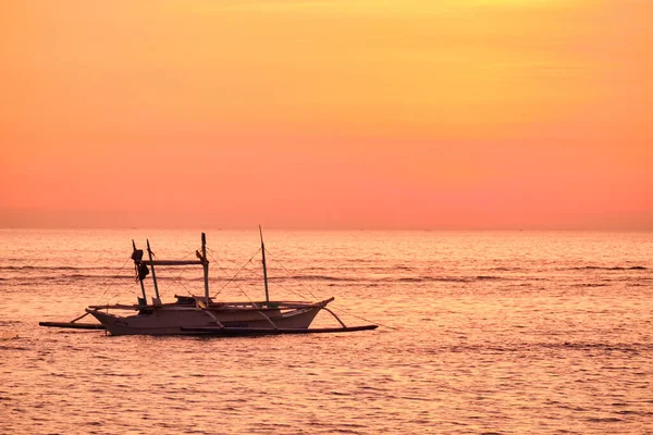Boracay Philippinen Januar 2020 Sonnenuntergang Auf Der Insel Boracay Segeln — Stockfoto
