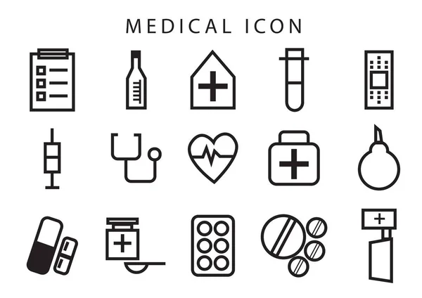Набор медицинских икон, доктор Вектор — стоковое фото