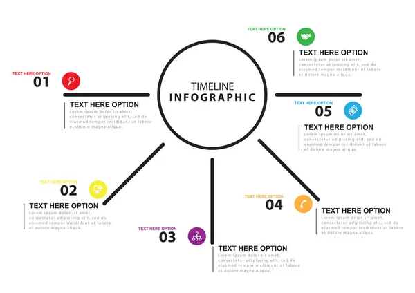 Linha do tempo Infográficos, Negócios — Fotografia de Stock