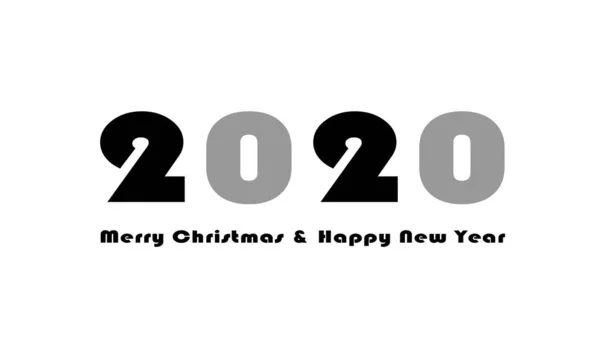 Happy New Year 2020 Text Graphic Design, Hand Drawn Doodle, Lo — стоковое фото