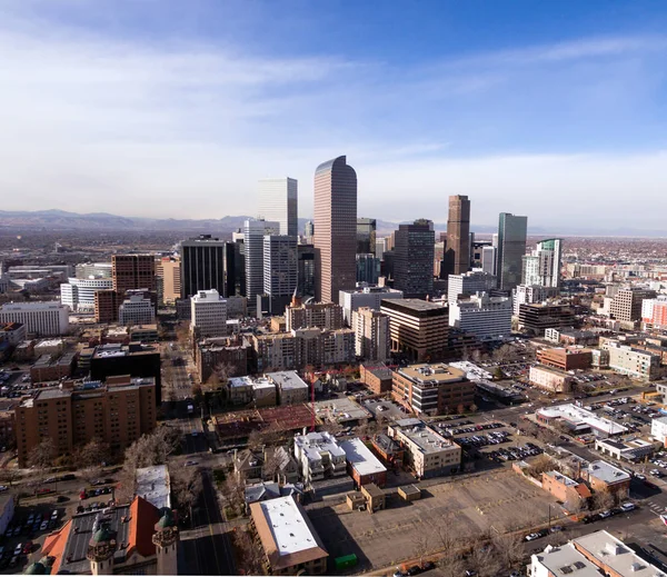 Céus Azuis Temperaturas Frias Crocantes Existem Dia Inverno Denver Colorado — Fotografia de Stock