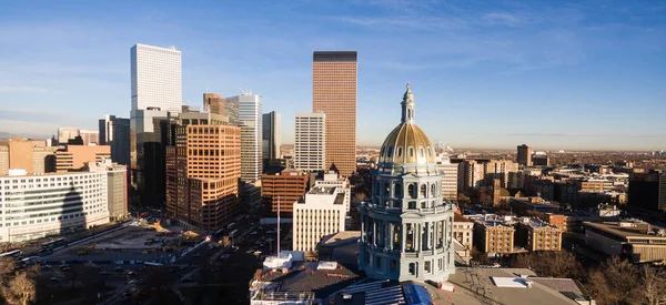 Sena Eftermiddagen Ljuset Träffar Capital Building Centrala Denver Colorado — Stockfoto