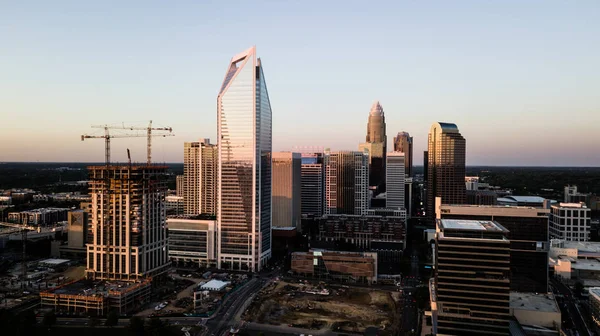 The city skyline is changing fast with new buildings under construction in Charlotte