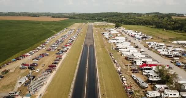 Eddyville Raceway Park Aerial View World Fuel Altered National Event — Stock video