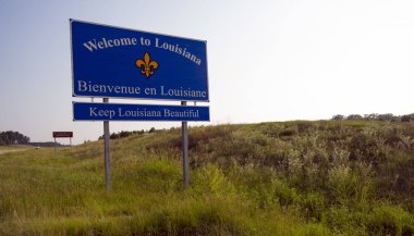 Ulaşım uçucu yolcuları Louisianna ağırlıyor bir işaret