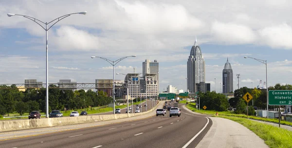 Usa Port City Mobile Har Livlig Hamnstad Alabama Gulfkusten Och — Stockfoto