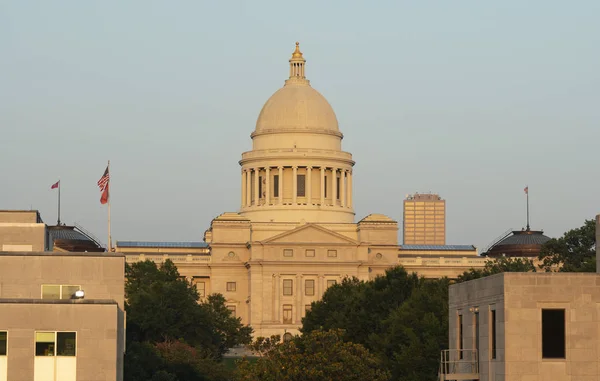 Late Afternoon Light Hitting State Capitol Building Downtown Little Rock — Stock Photo, Image