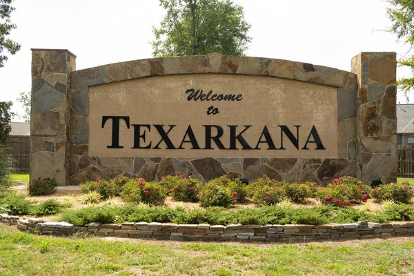 Texarcana는 아칸소와 텍사스 사이의 라인에 — 스톡 사진