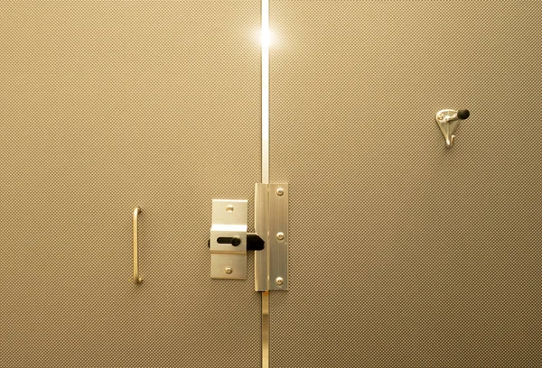 Light Streams Doors Beautifully Designed Assmbled Toned Bathroom Stall — Stock Photo, Image