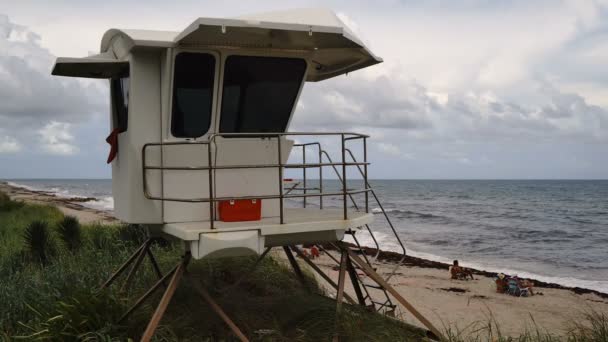 Stanice Bílého Života Stráž Pobřeží Palm Beach — Stock video