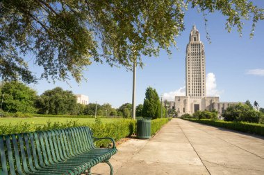 Eyalet başkenti bina Baton Rouge Louisiana, ön girişi alanının yatay bir kompozisyon