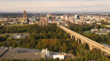 Allentown Pennsylvania şehir şehir merkezi kentsel silüeti üzerinde