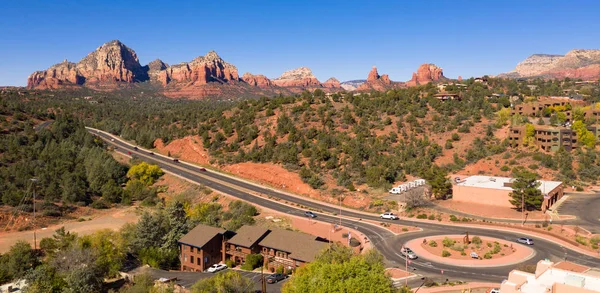 Alto Sopra Deserto Occidentale Paesaggio Nella Foresta Nazionale Coconino Sedona — Foto Stock