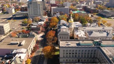 Devlet Capitol binası Trenton New Jersey şehir şehir manzarası içinde havadan görünümü
