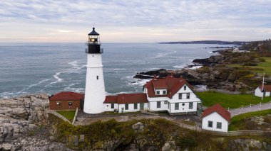Havadan görünümü Portland kafa feneri Maine eyalet sinek