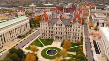 Sonbahar sezonu New York Devlet Binası Binası Albany 'de
